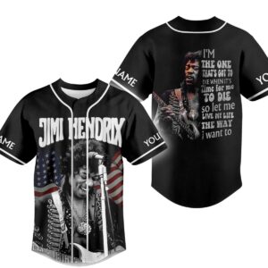 Jimi Hendrix Baseball Jersey For Men Women And Kids Gift