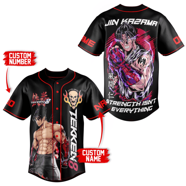 Jin Kazama Baseball Jersey For Men Women And Kids Gift Jin Kazama Baseball Jersey For Men Women And Kids Gift