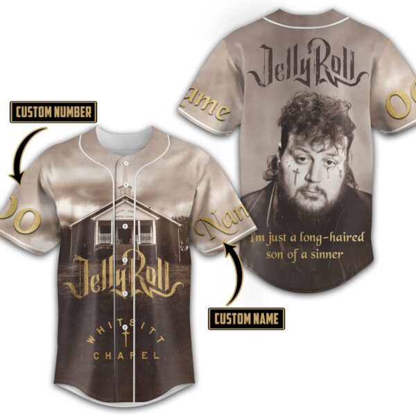 Jelly Roll Baseball Jersey For Men Women And Kids Gift