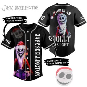 Jack Skellington Baseball Jersey For Men Women And Kids Gift