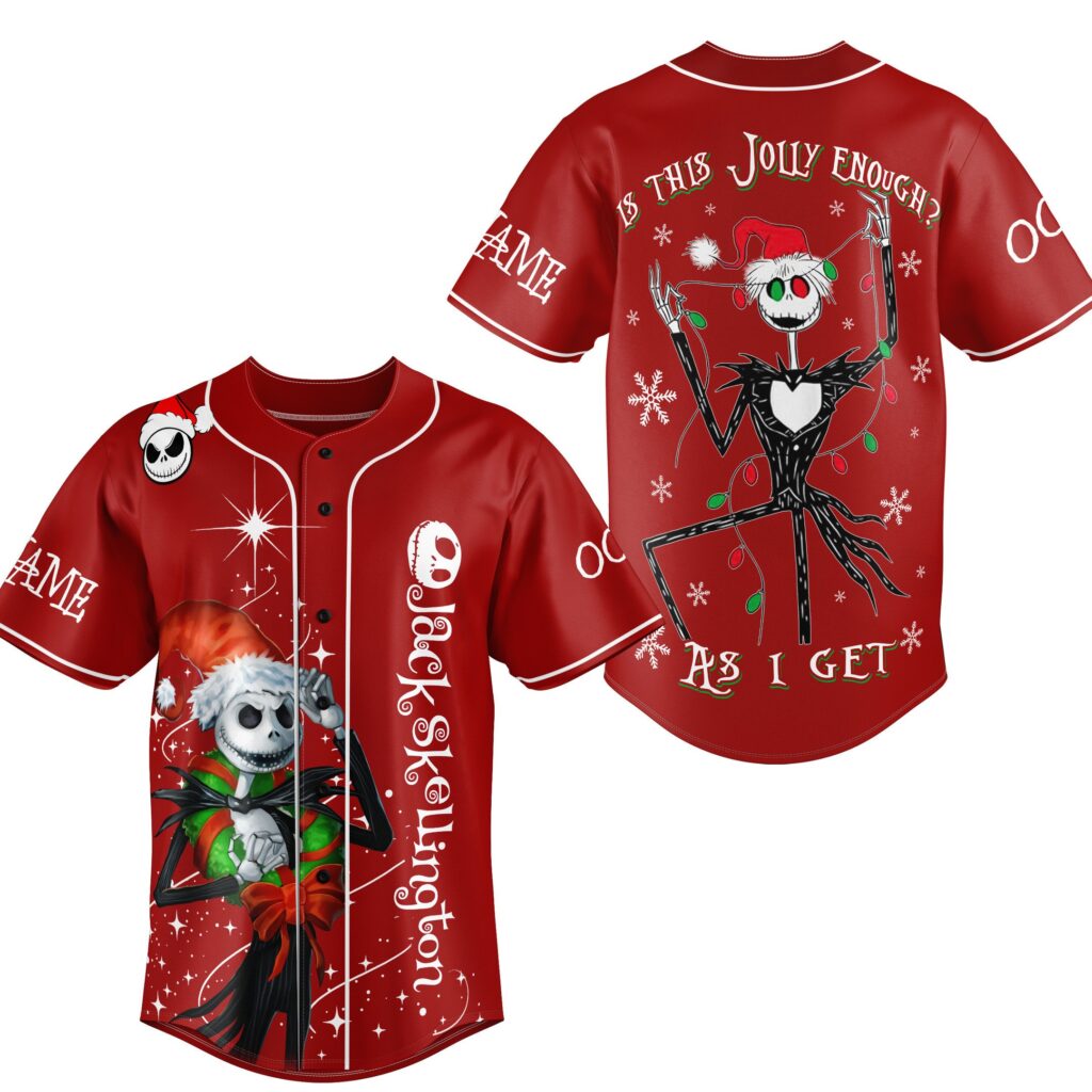 Jack Skellington Baseball Jersey For Men Women And Kids Gift Jack Skellington Baseball Jersey For Men Women And Kids Gift