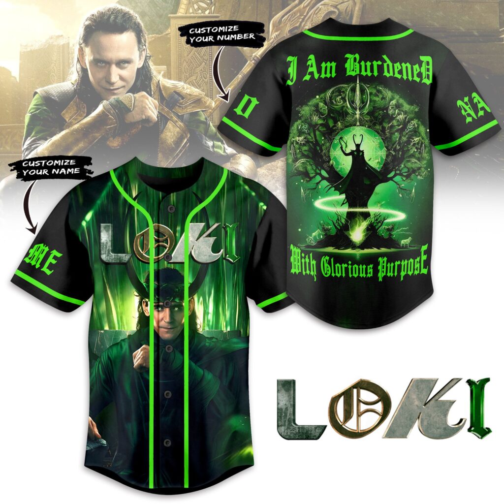 I Am Burdened With Glorious Purpose Loki Baseball Jersey For Men Women And Kids Gift I Am Burdened With Glorious Purpose Loki Baseball Jersey For Men Women And Kids Gift