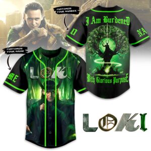 I Am Burdened With Glorious Purpose Loki Baseball Jersey For Men Women And Kids Gift