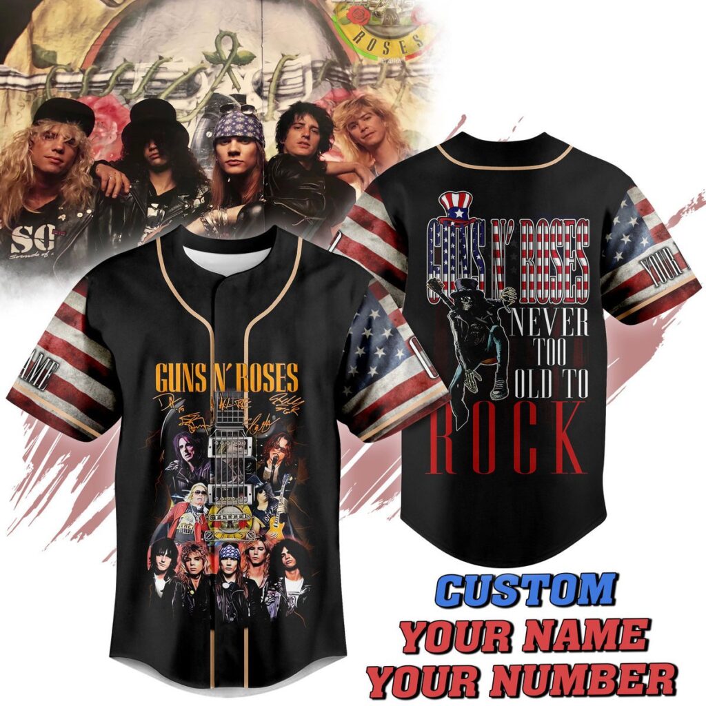 Guns N Roses Baseball Jersey For Men Women And Kids Gift Guns N Roses Baseball Jersey For Men Women And Kids Gift