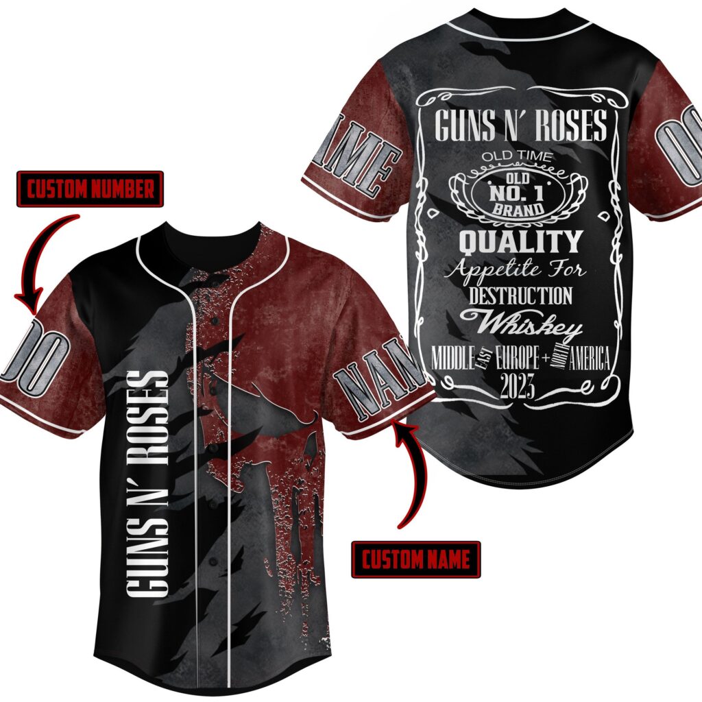 Guns N Roses Baseball Jersey For Men Women And Kids Gift Guns N Roses Baseball Jersey For Men Women And Kids Gift