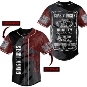 Guns N Roses Baseball Jersey For Men Women And Kids Gift