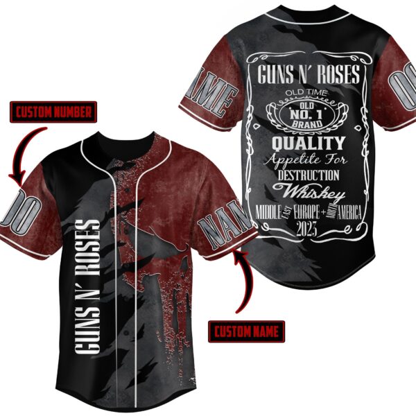 Guns N Roses Baseball Jersey For Men Women And Kids Gift