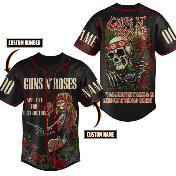Guns N Roses Baseball Jersey For Men Women And Kids Gift