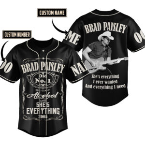 Brad Paisley Baseball Jersey For Men Women And Kids Gift