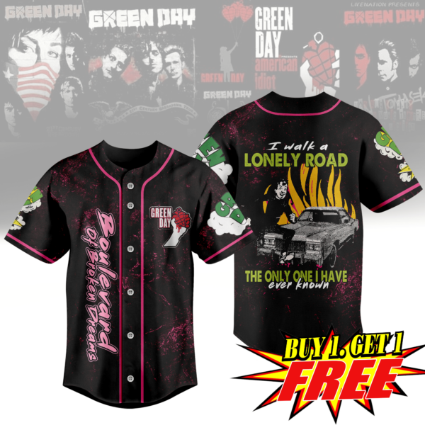 Boulevard of Broken Dreams Green Day Baseball Jersey For Men Women And Kids Gift