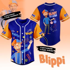 Blippi Ready To Learn Fun Cool Baseball Jersey For Men Women And Kids Gift