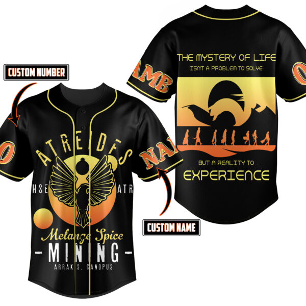 Atreides Melange Spice Mining Baseball Jersey For Men Women And Kids Gift