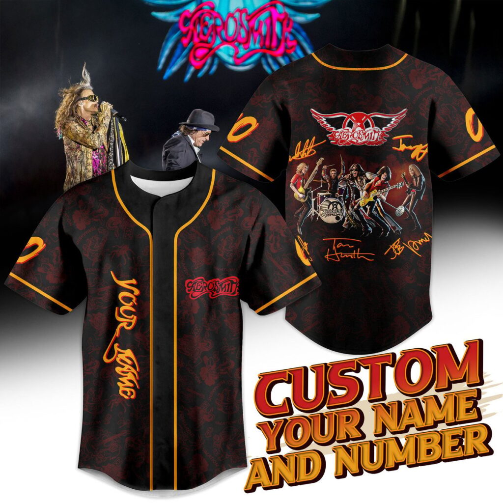 Aerosmith Baseball Jersey For Men Women And Kids Gift Aerosmith Baseball Jersey For Men Women And Kids Gift