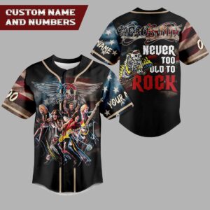 Aerosmith Baseball Jersey For Men Women And Kids Gift
