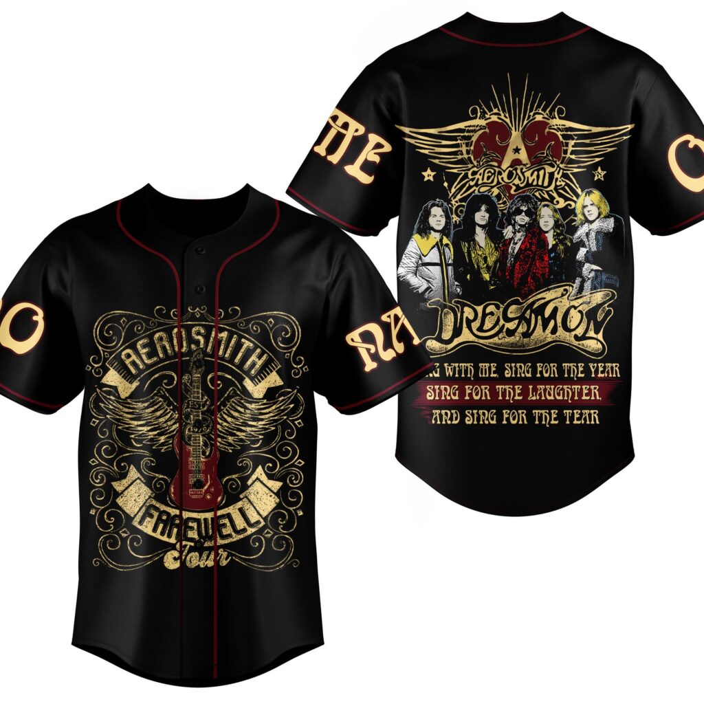 Aerosmith Baseball Jersey For Men Women And Kids Gift Aerosmith Baseball Jersey For Men Women And Kids Gift