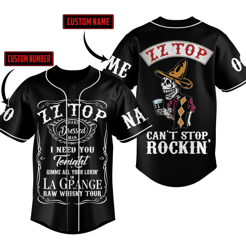 ZZ Top Baseball Jersey For Men Women And Kids Gift ZZ Top Baseball Jersey For Men Women And Kids Gift