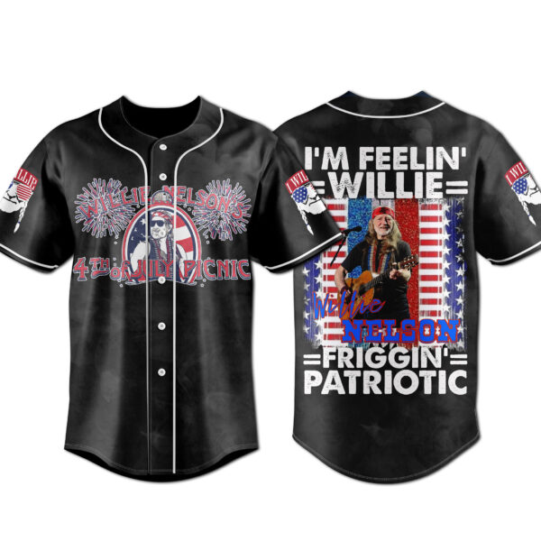 Willie Nelson Fourth of July Picnic Baseball Jersey For Men Women And Kids Gift
