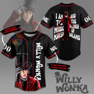 Willy Wonka Baseball Jersey For Men Women And Kids Gift