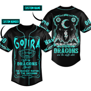 Where Dragons Dwell Gojira Baseball Jersey For Men Women And Kids Gift