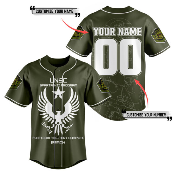 Unsc Spartan-II Program Baseball Jersey For Men Women And Kids Gift