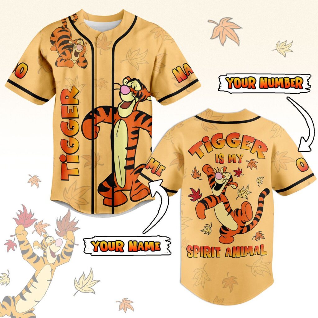 Tigger Is My Spirit Animal Baseball Jersey For Men Women And Kids Gift Tigger Is My Spirit Animal Baseball Jersey For Men Women And Kids Gift