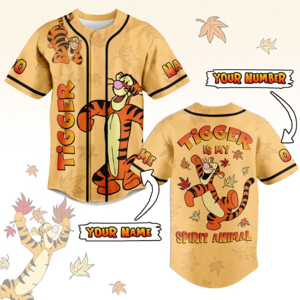 Tigger Is My Spirit Animal Baseball Jersey For Men Women And Kids Gift