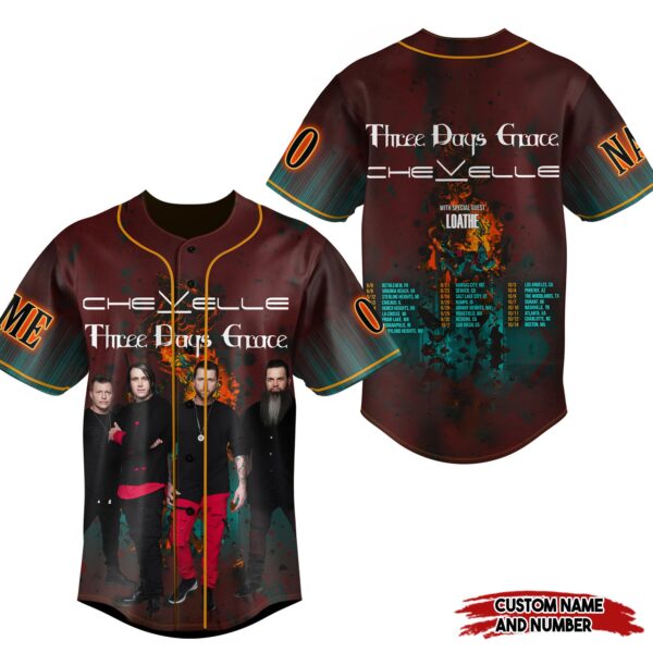 Three Days Grace Chevelle Baseball Jersey For Men Women And Kids Gift