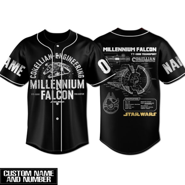 Star Wars Millenium Falcon Baseball Jersey For Men Women And Kids Gift