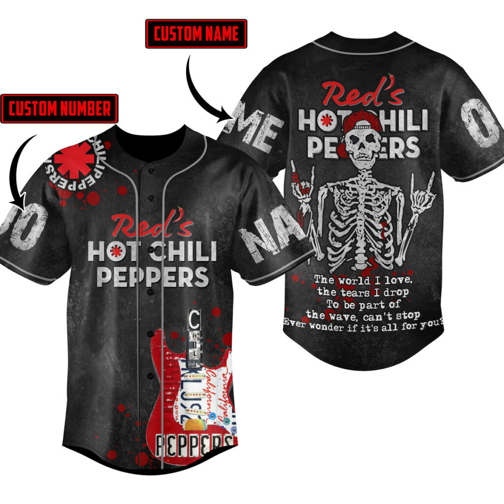 Red Hot Chili Peppers Baseball Jersey For Men Women And Kids Gift Red Hot Chili Peppers Baseball Jersey For Men Women And Kids Gift