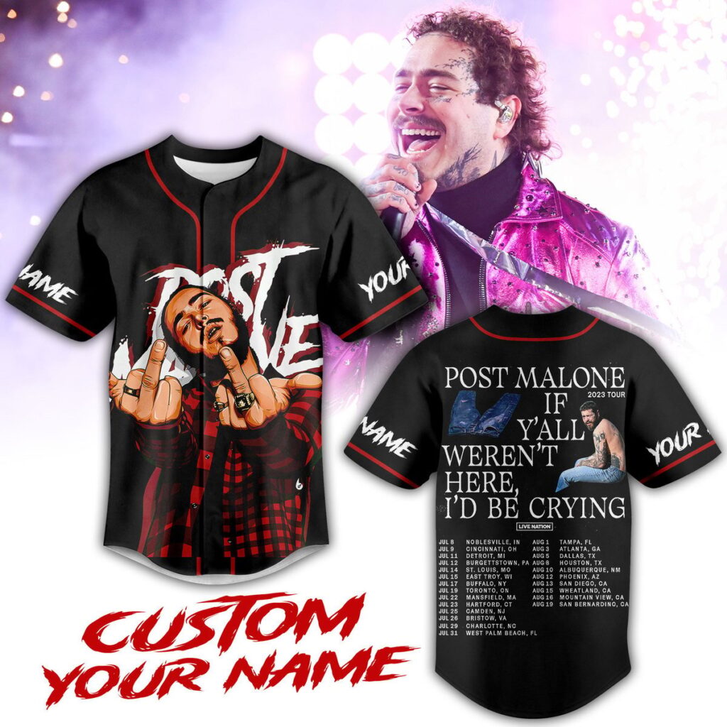Post Malone Baseball Jersey For Men Women And Kids Gift Post Malone Baseball Jersey For Men Women And Kids Gift