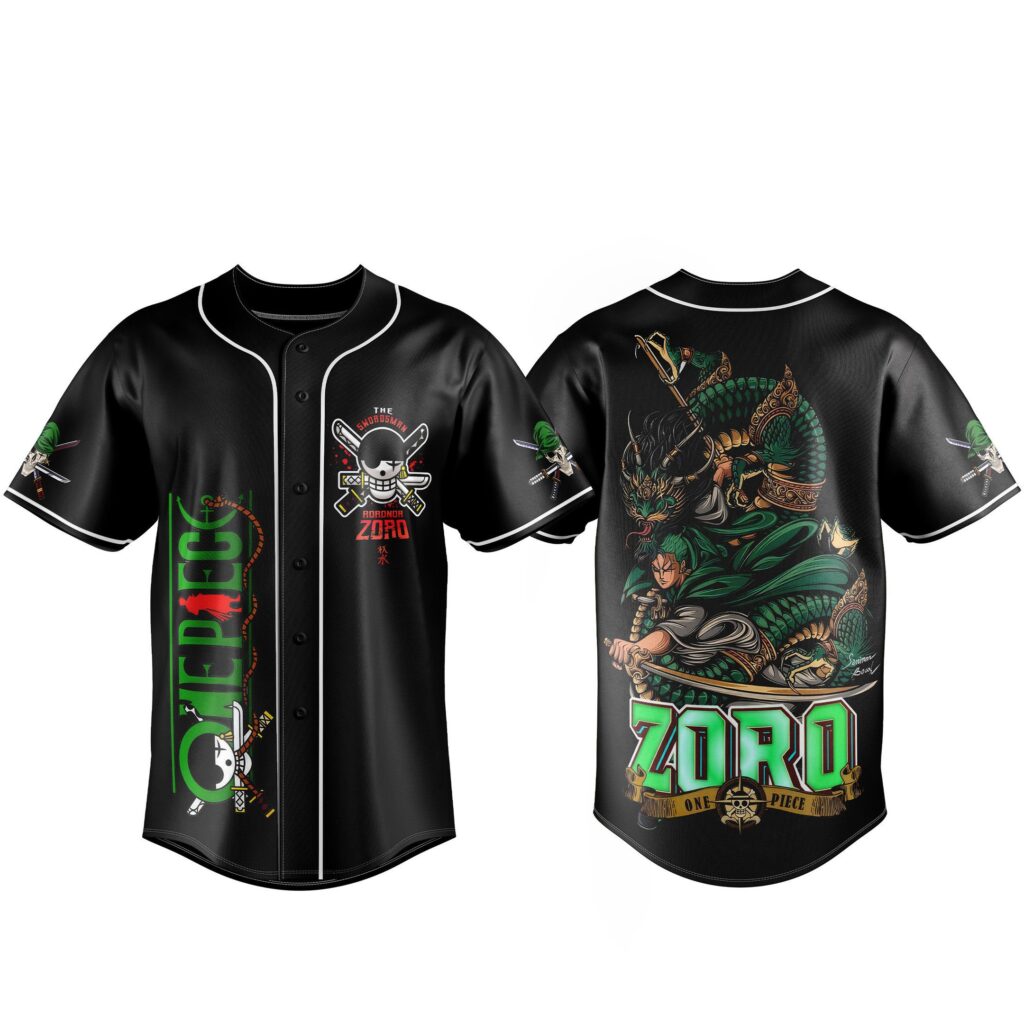 One Piece Zoro Baseball Jersey For Men Women And Kids Gift One Piece Zoro Baseball Jersey For Men Women And Kids Gift