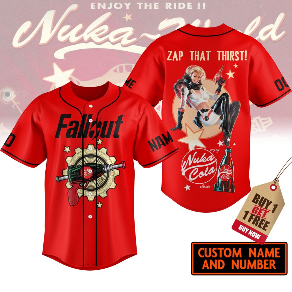 Nuka Cola Baseball Jersey For Men Women And Kids Gift Nuka Cola Baseball Jersey For Men Women And Kids Gift