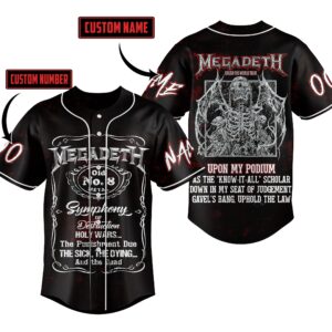 Megadeth Baseball Jersey For Men Women And Kids Gift