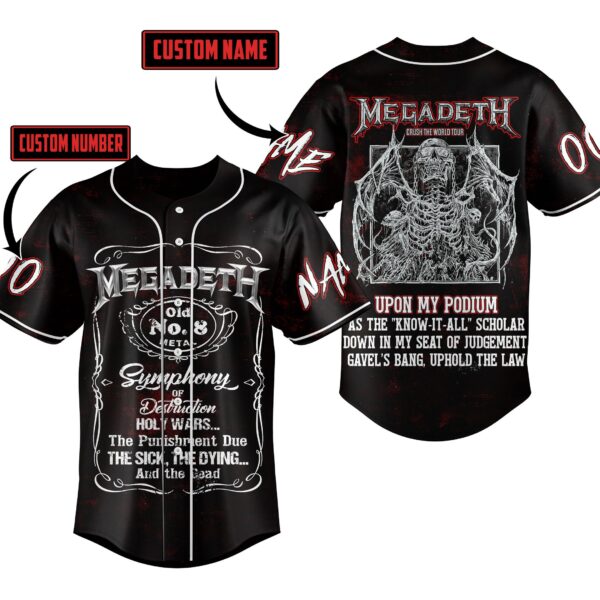 Megadeth Baseball Jersey For Men Women And Kids Gift