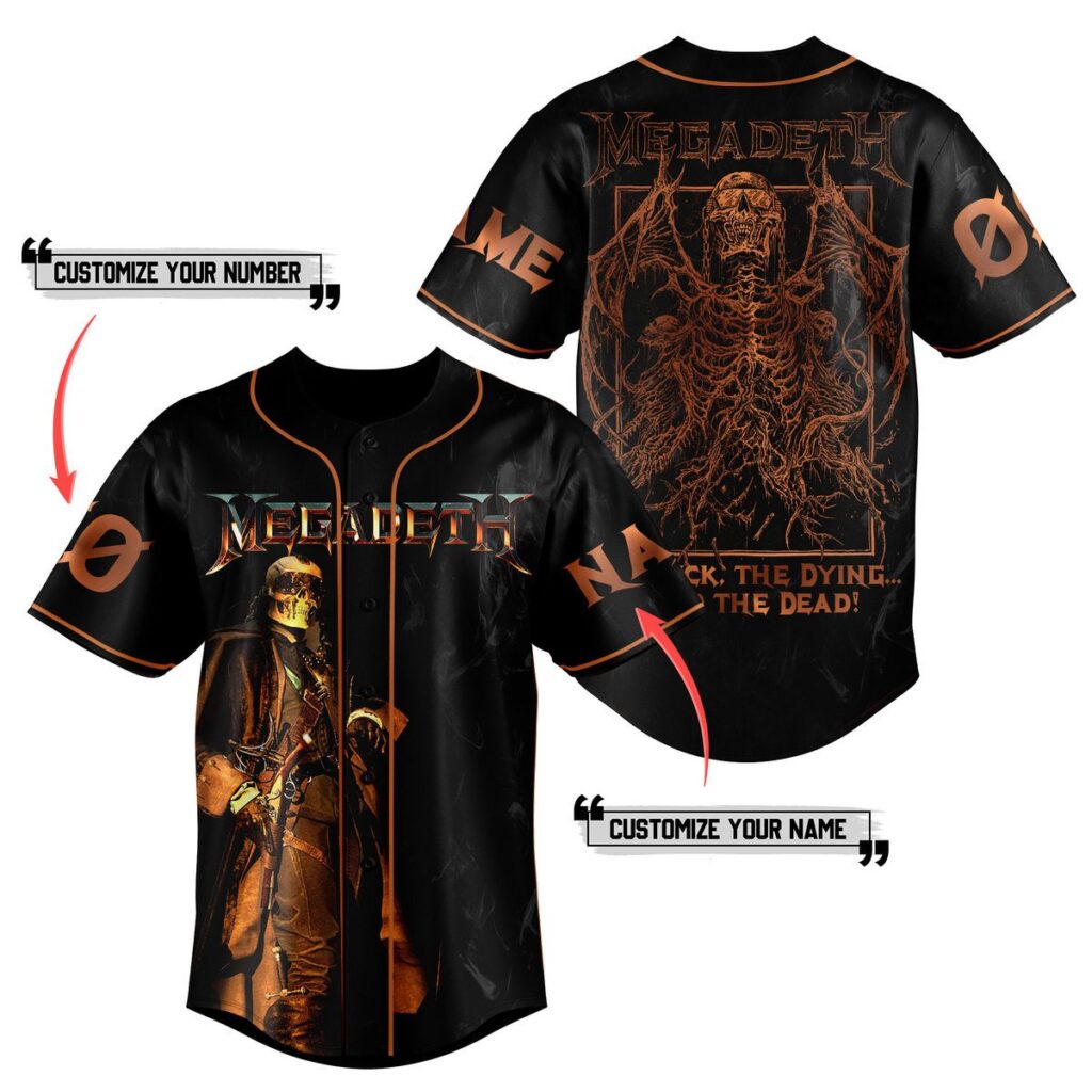Megadeth Baseball Jersey For Men Women And Kids Gift Megadeth Baseball Jersey For Men Women And Kids Gift