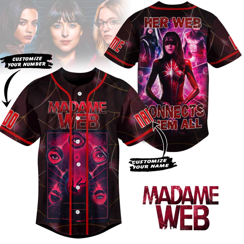 Madame Web Baseball Jersey For Men Women And Kids Gift Madame Web Baseball Jersey For Men Women And Kids Gift