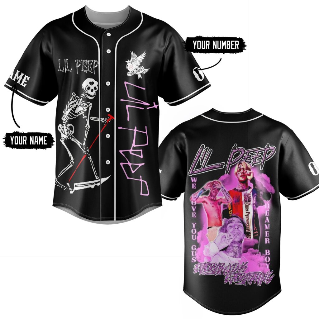 Lil Peep Baseball Jersey For Men Women And Kids Gift Lil Peep Baseball Jersey For Men Women And Kids Gift