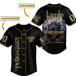 Lamb Of God Baseball Jersey For Men Women And Kids Gift for Fans
