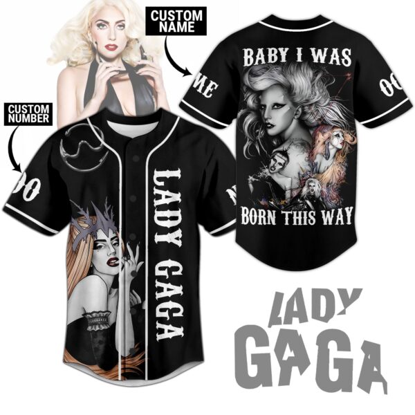 Lady Gaga Baseball Jersey For Men Women And Kids Gift for Fans
