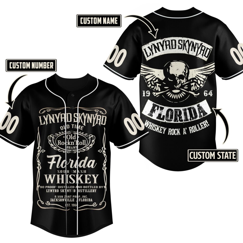 Lynyrd Skynyrd Baseball Jersey For Men Women And Kids Gift for Fans Lynyrd Skynyrd Baseball Jersey For Men Women And Kids Gift for Fans