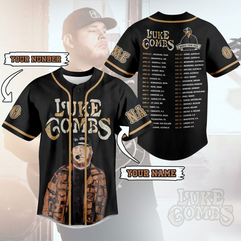 Luke Combs Baseball Jersey For Men Women And Kids Gift for Fans Luke Combs Baseball Jersey For Men Women And Kids Gift for Fans