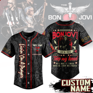 Livin on a Prayer Bon Jovi Baseball Jersey For Men Women And Kids Gift for Fans