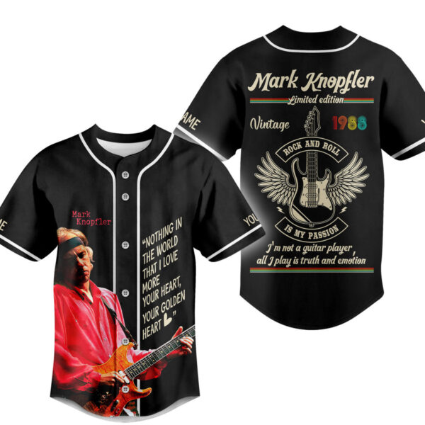 Mark Knopfler Rock Baseball Jersey For Men Women And Kids Gift for Fans