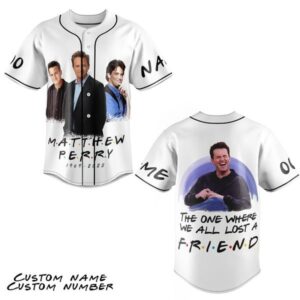 Matthew Perry Baseball Jersey For Men Women And Kids Gift for Fans