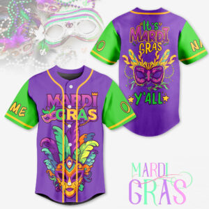 Mardi Gras Baseball Jersey For Men Women And Kids Gift for Fans