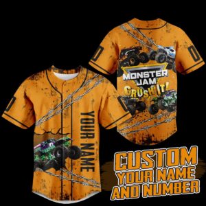 Monster Jam Crush It Baseball Jersey For Men Women And Kids Gift for Fans