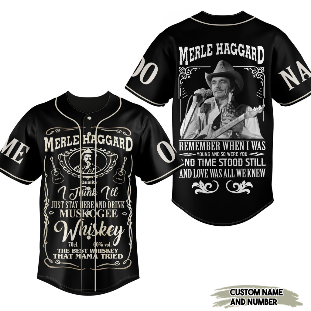 Merle Haggard Sing Baseball Jersey For Men Women And Kids Gift for Fans Merle Haggard Sing Baseball Jersey For Men Women And Kids Gift for Fans