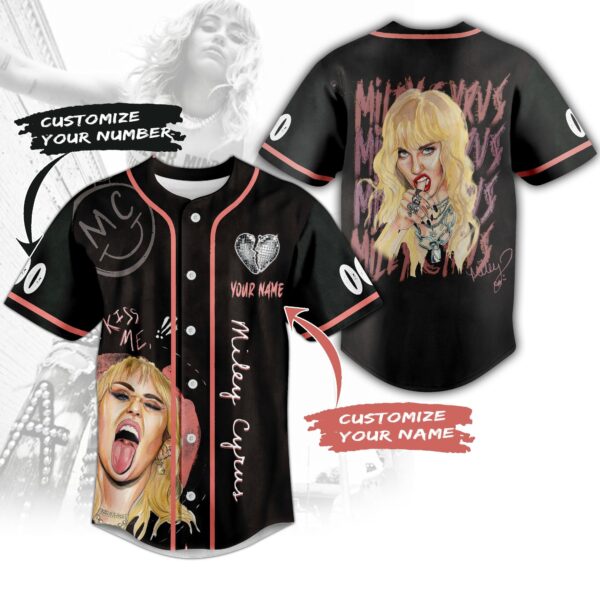 Miley Cyrus Baseball Jersey For Men Women And Kids Gift for Fans