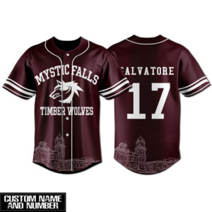 Mystic Falls Timber Wolves Baseball Jersey For Men Women And Kids Gift for Fans
