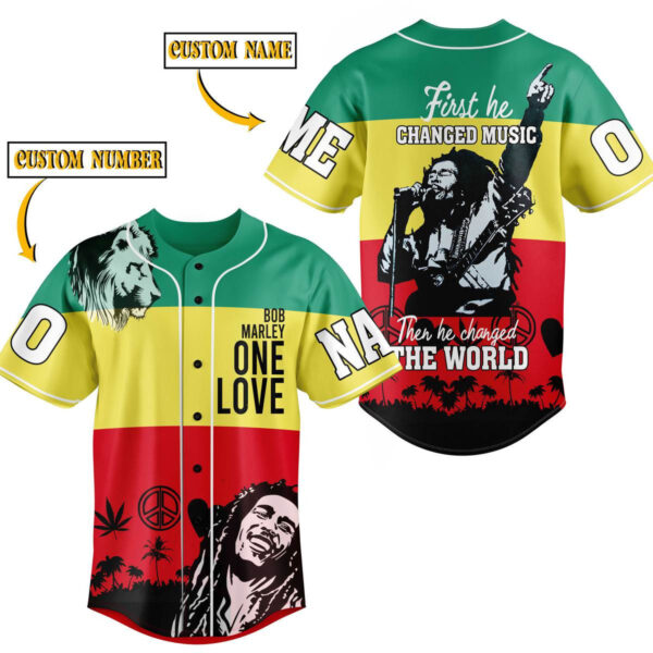One Love Bob Marley Baseball Jersey For Men Women And Kids Gift for Fans